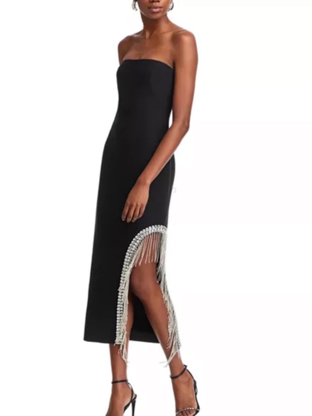 Cinq a Sept Sammy Rhinestone Fringed Dress NWT